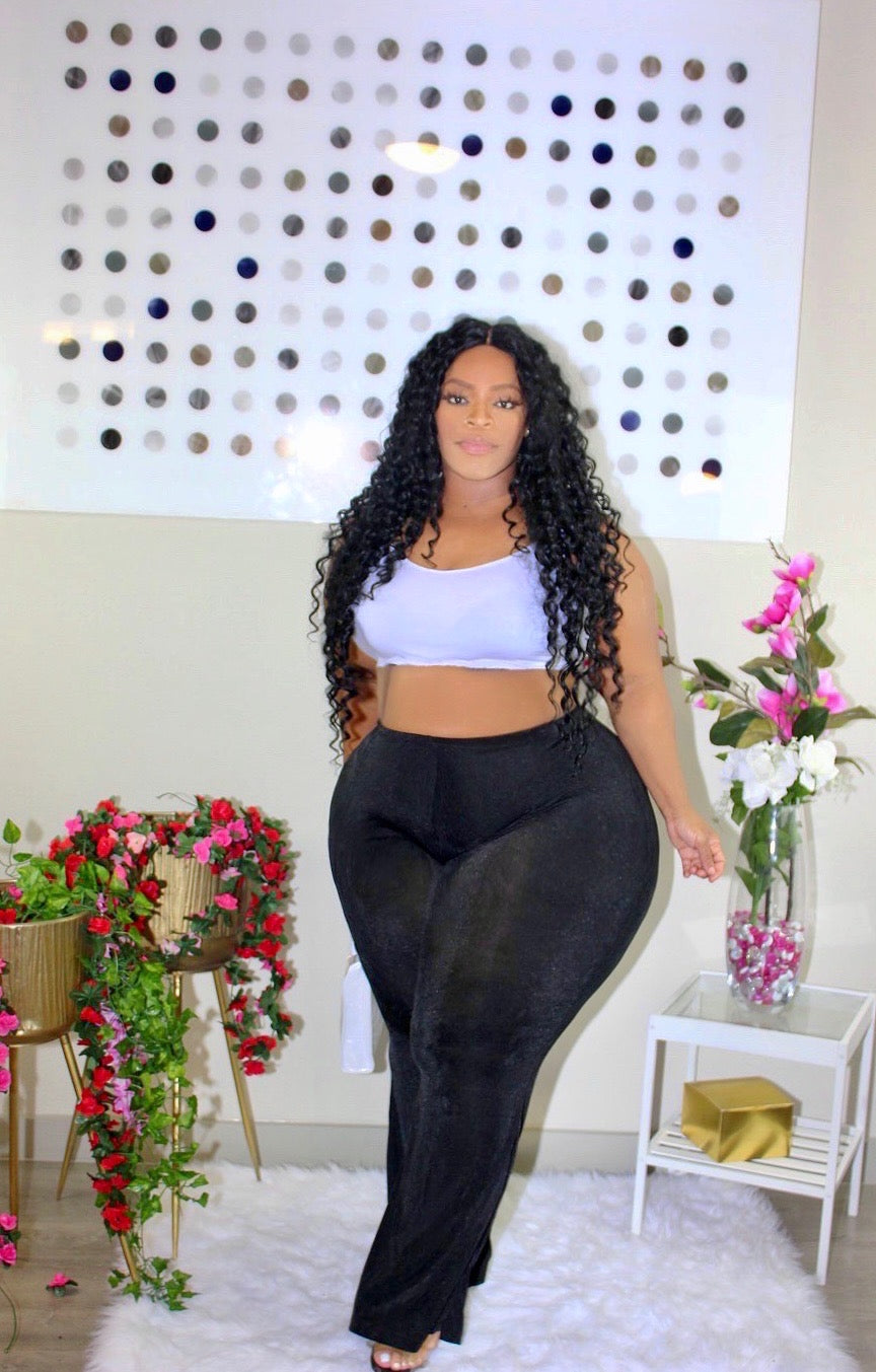 Black Shimmer Pants