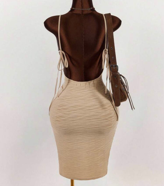 Tan Backout Dress