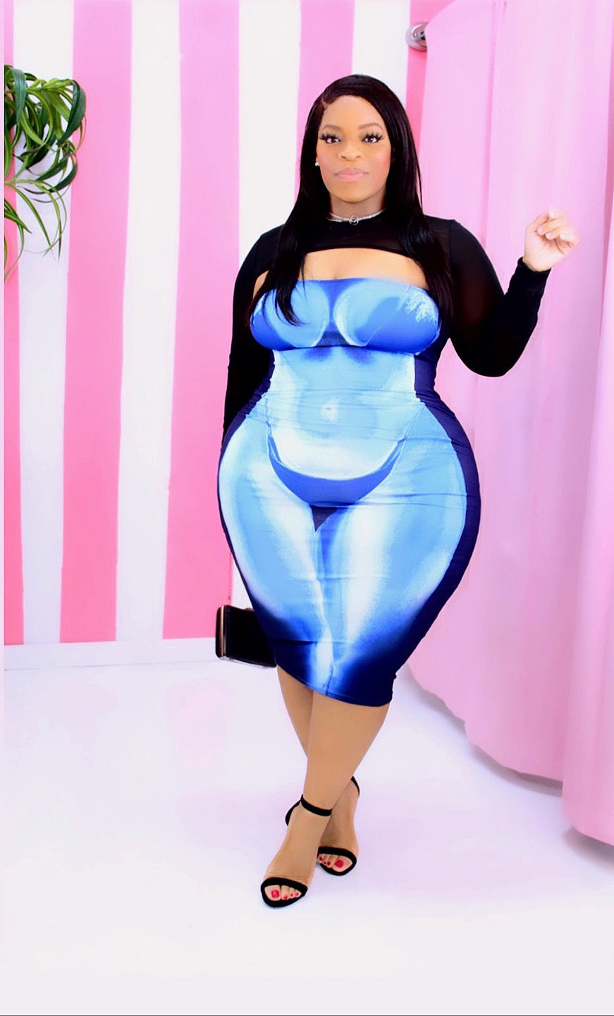 Blue Body Heat Dress
