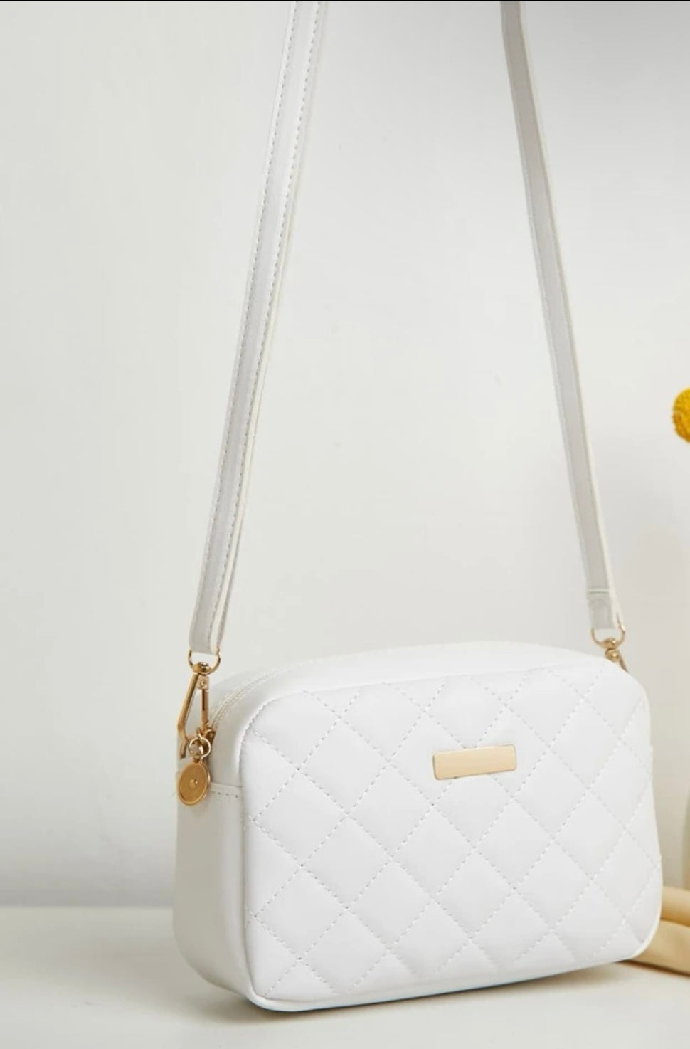 Mini White Stitch Purse