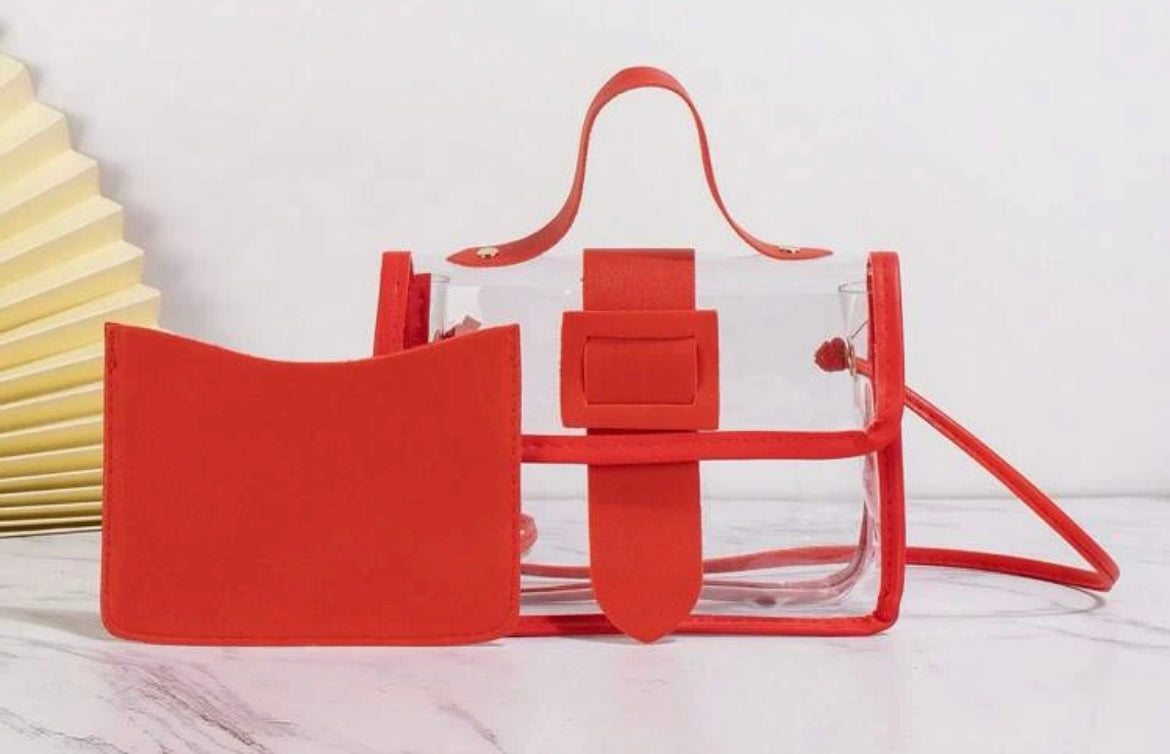 Red Lined Mini Purse