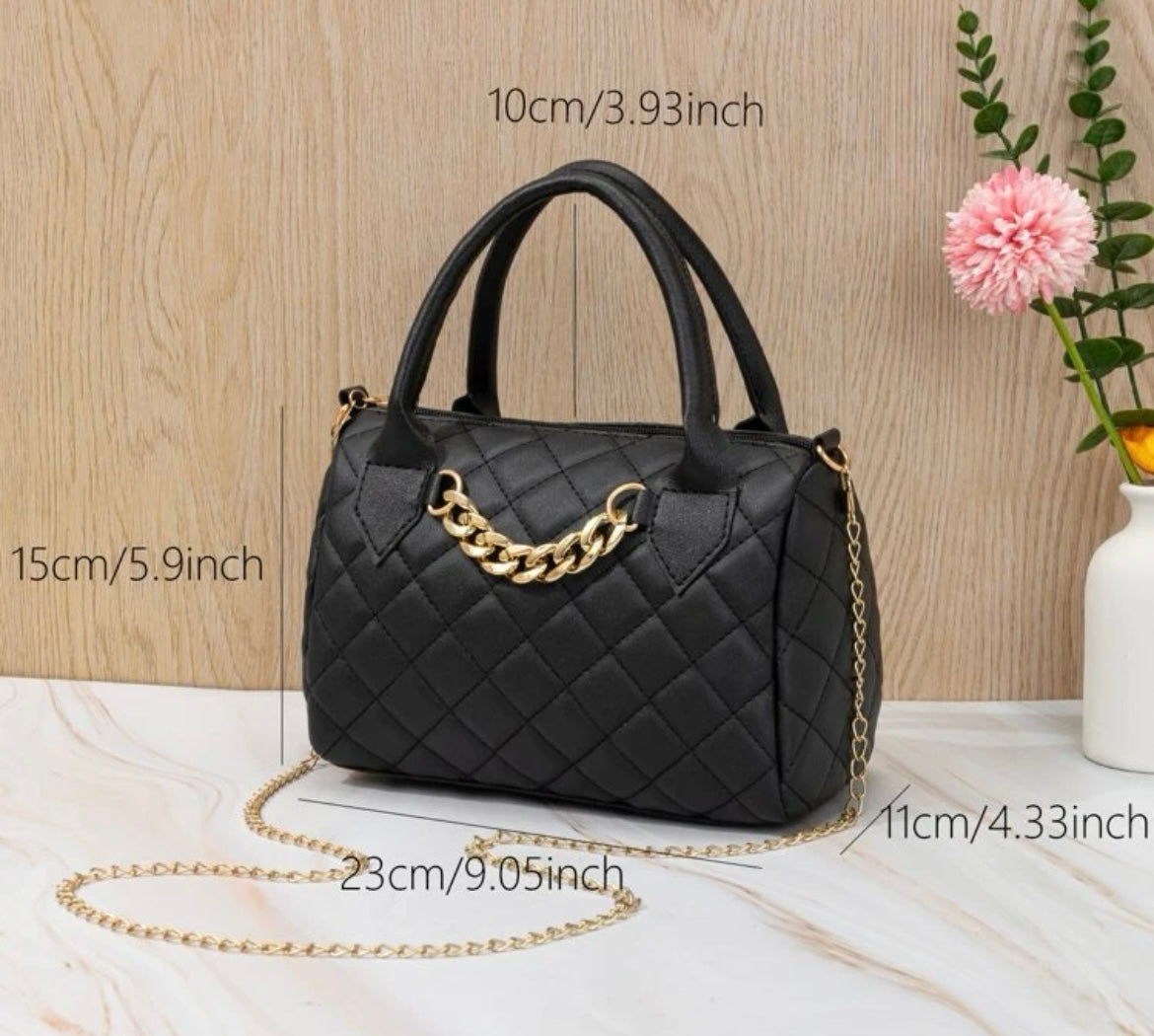 Quilted Black Mini Handbag