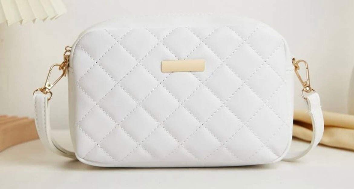 Mini White Stitch Purse