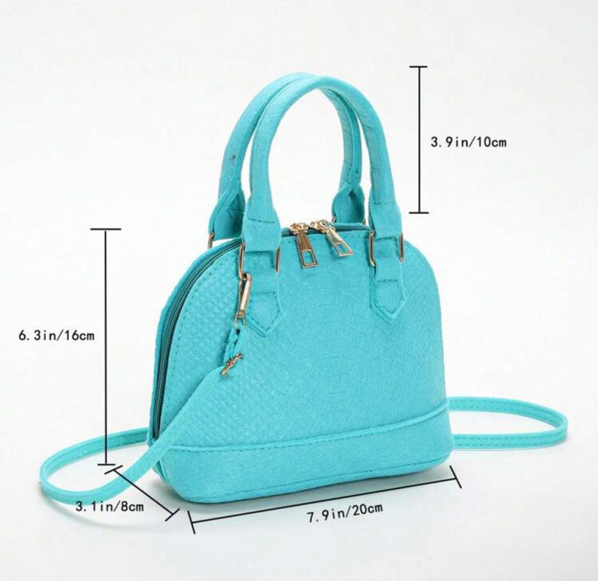 Mini Turquoise Shell Bag