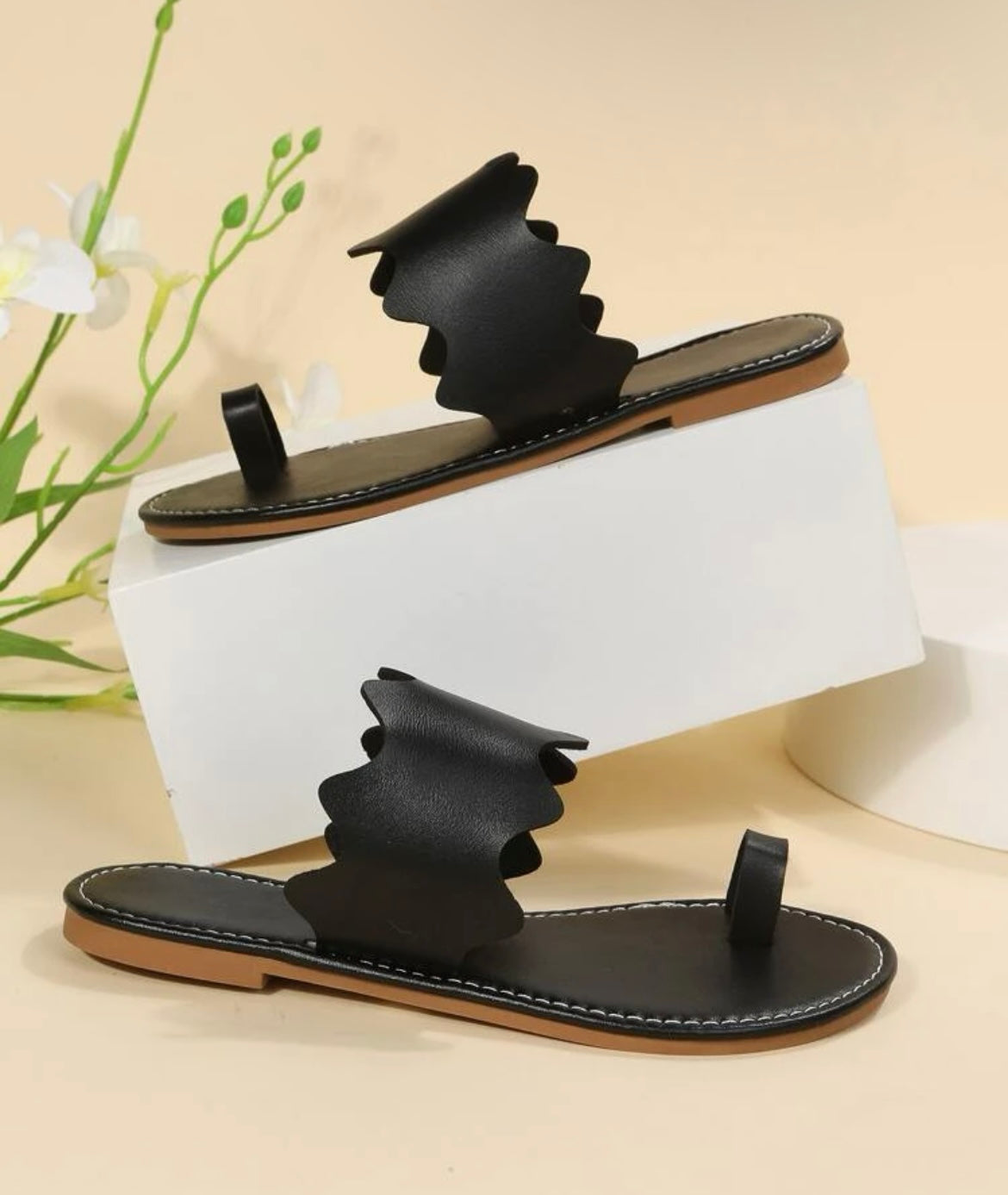 Black Wilma Sandals