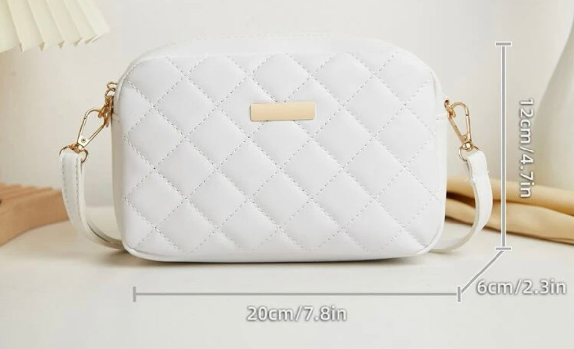 Mini White Stitch Purse