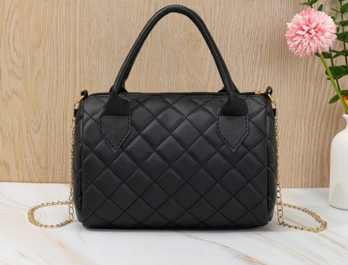 Quilted Black Mini Handbag