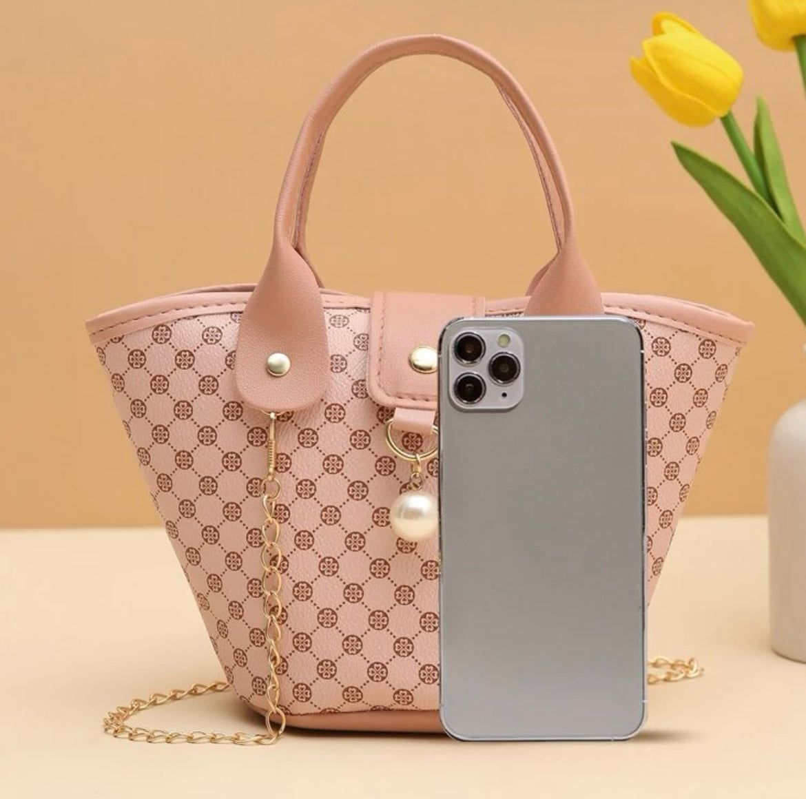 Retro Print Pink Mini Bag