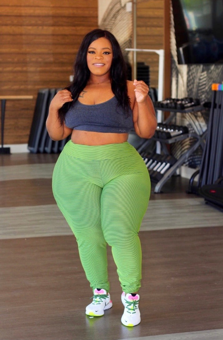 Neon Striped Leggings