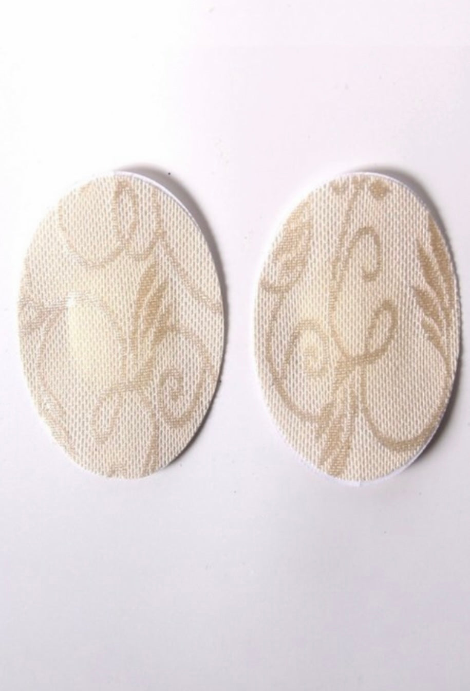 Beige Lace Nip Covers