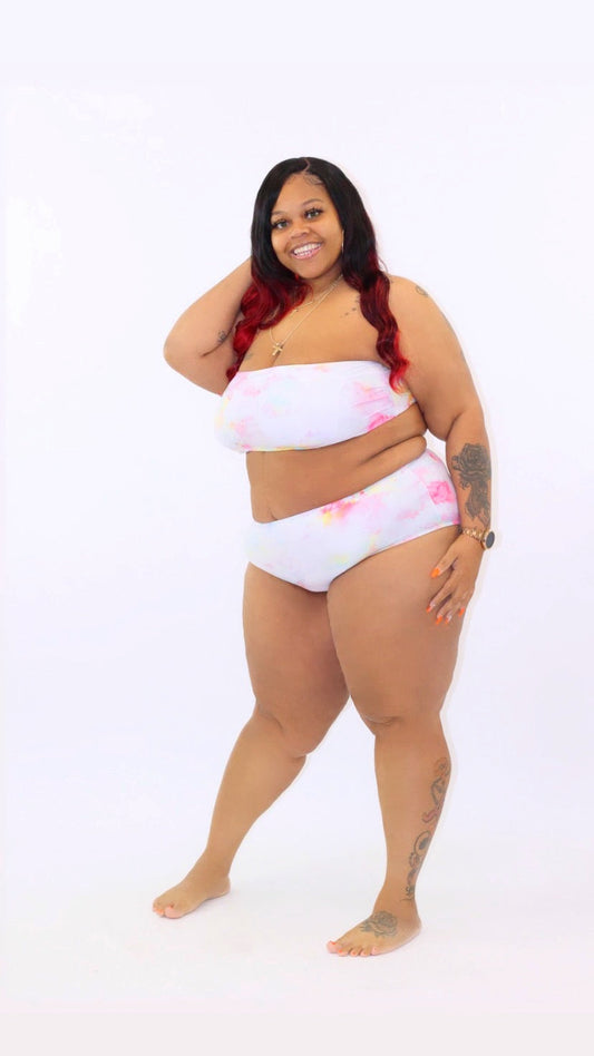 Rainbow Tiedye Bandeau Bikini