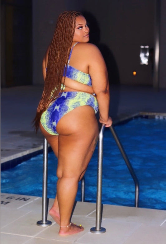 Snakeskin Print Wrap Bikini