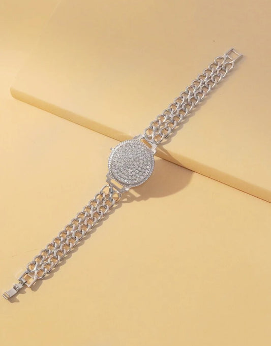 Silver watch bracelet