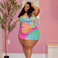 Color Swirl Mini Dress