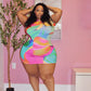Color Swirl Mini Dress