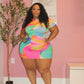 Color Swirl Mini Dress