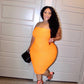 Tangerine Contouring Dress