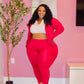 Red 2-Piece Pants Set