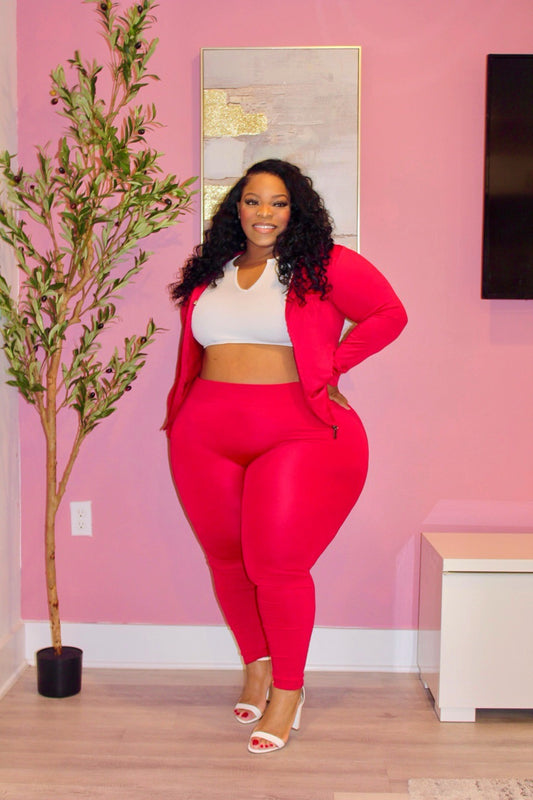 Red 2-Piece Pants Set