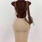 Tan Backout Dress