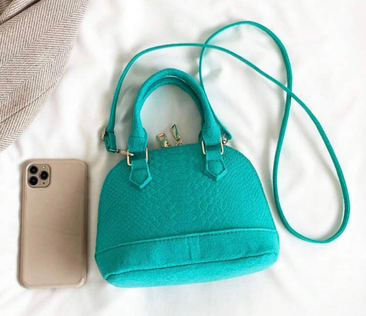 Mini Turquoise Shell Bag