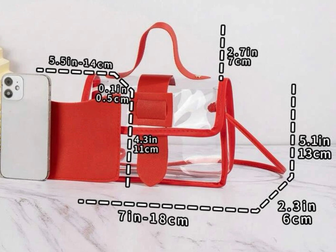 Red Lined Mini Purse