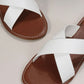 White CrissCross Sandals