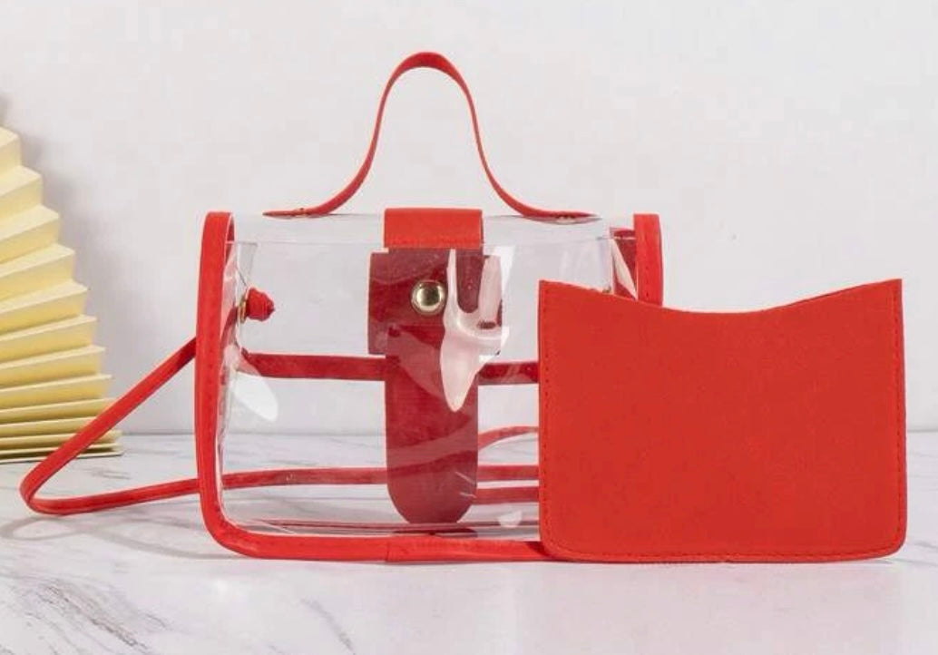 Red Lined Mini Purse