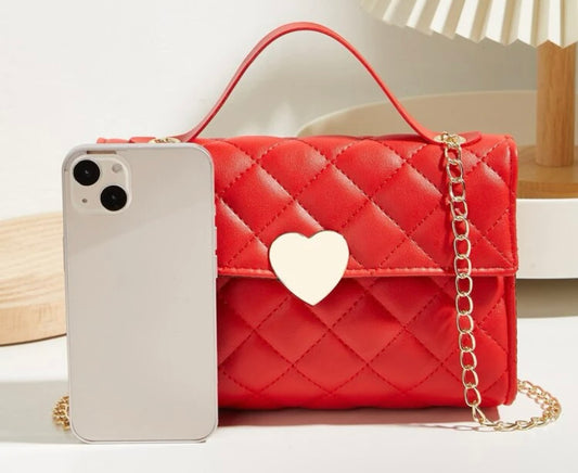 Mini Heart Bag-Red