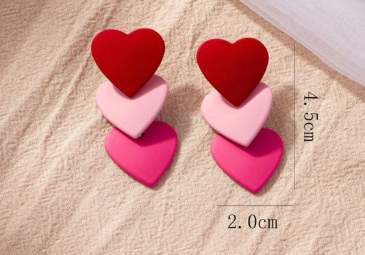 Heart Drop Earrings