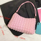 Ruched Puff Pink Bag