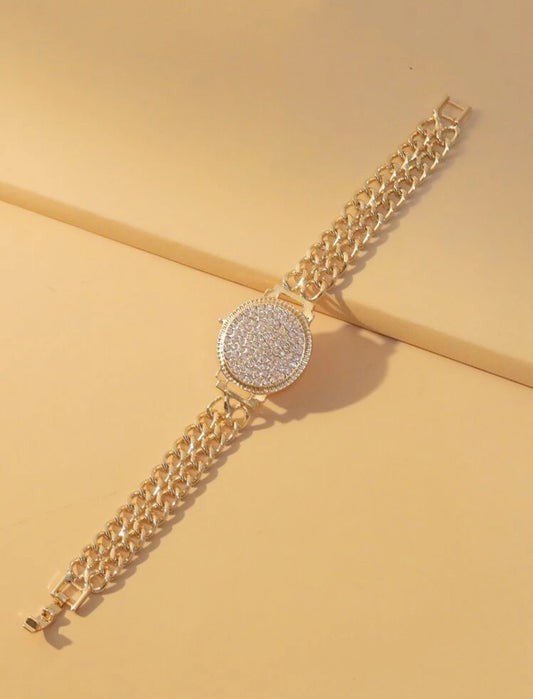 Gold watch bracelet